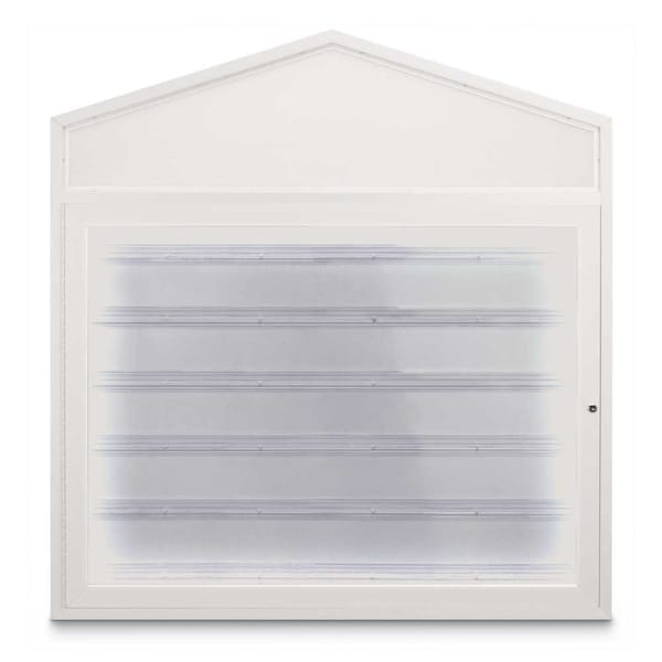 United Visual Products Sliding Door Indoor Enclosed Corkboard, 4 UV9025ACS-BLACK-RUBBER - main